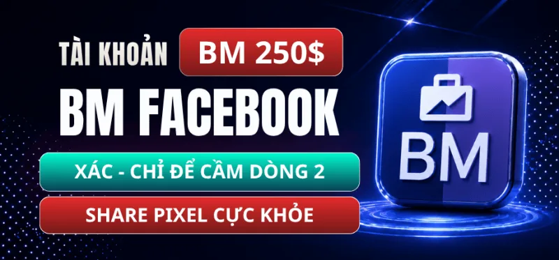 Xác Tài Khoản BM5 250$ Trâu - Đã Chi Tiêu - Chỉ Để Dùng Cầm Dòng 2 TK Hoặc Page - Share Pixel Cực Khỏe