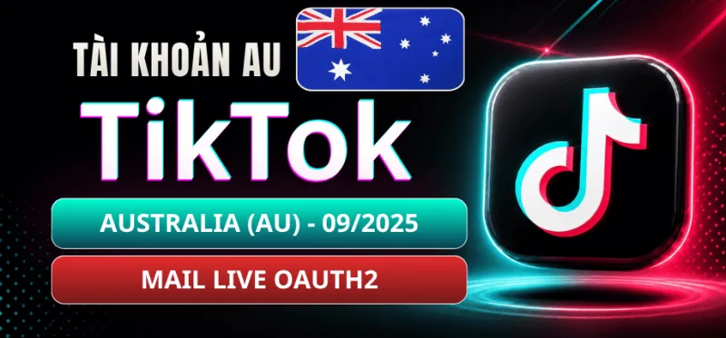 TikTok Account (Australia/AU) – Created 27-09-2025 – Live Mail – OAuth2 – Cookie