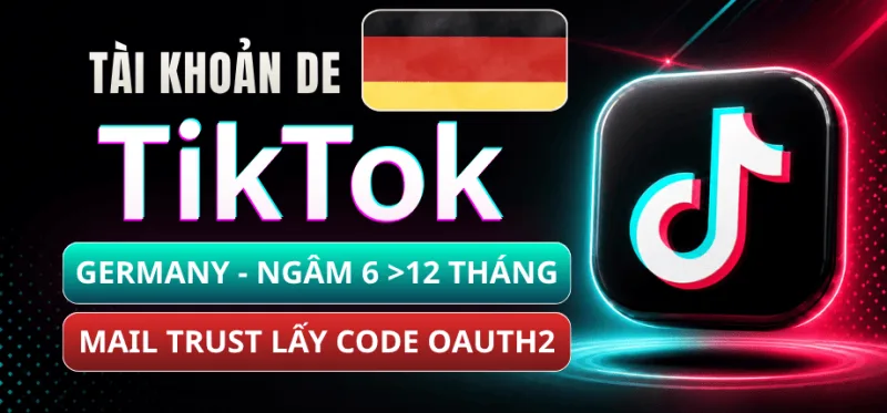 TikTok Account (Germany/DE) – Trusted Live Mail – Code Retrieval via OAuth2 – Aged 6–12 Months