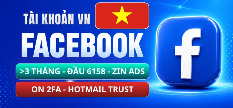 Facebook Account – Vietnamese Name – UID Prefix 6158 – 2FA – Phone Verified – Trusted Hotmail – Untouched/Original for Ads – Registered Over 3 Months