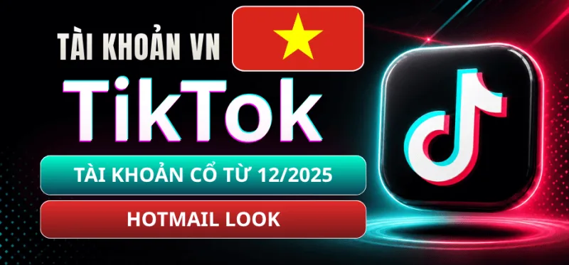 TikTok Account (Vietnam/VN) – Created Since December 2025 – Hotmail-Locked – Premium Aged Account