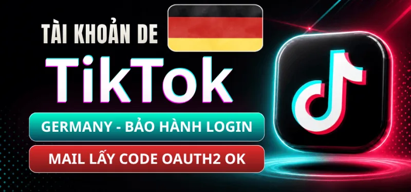 TIKTOK GERMANY (DE) – Live Mail Account, Trusted – Read Verification Codes via OAuth2 – 1:1 Login Warranty – Random Video Uploads